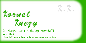 kornel knezy business card